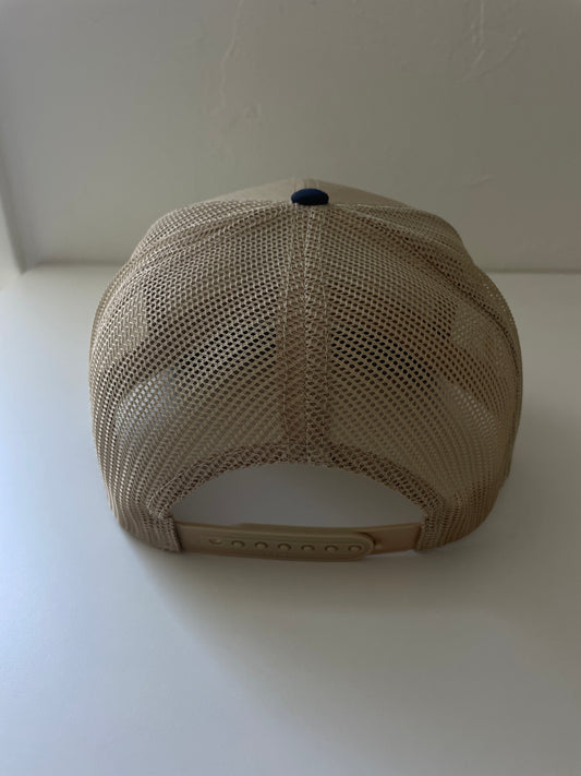 Cruz'n Tan/Navy Blue Bill Trucker Hat