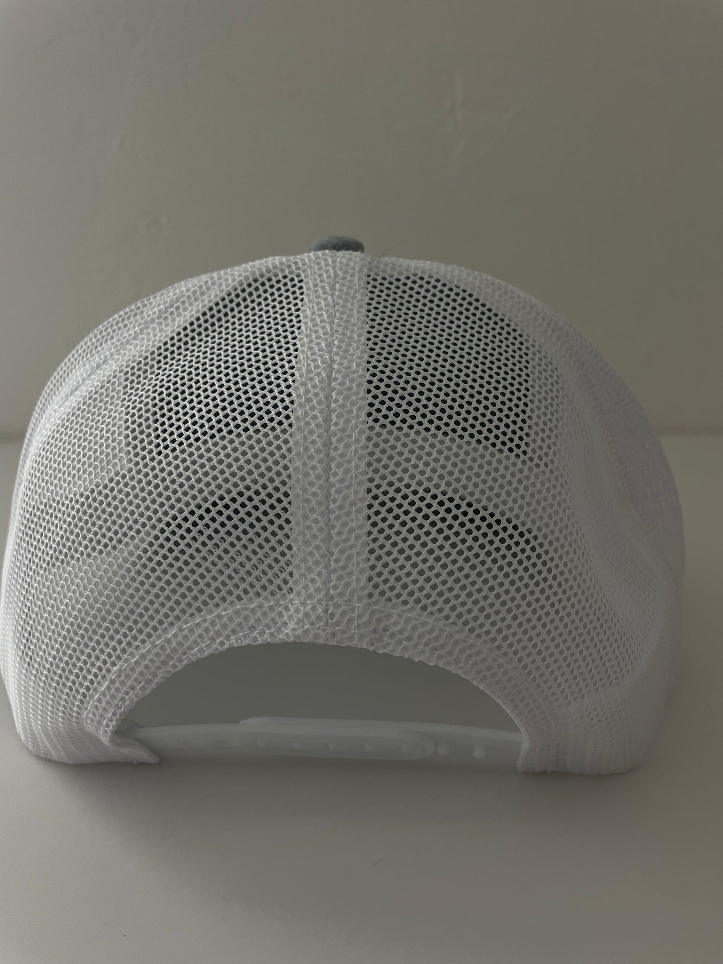 Cruz'n Grey/White cotton twill based custom Trucker Hat